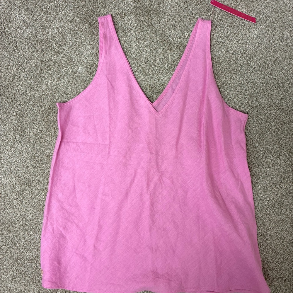 Lilly Pulitzer Pink V-Neck Tank Top
